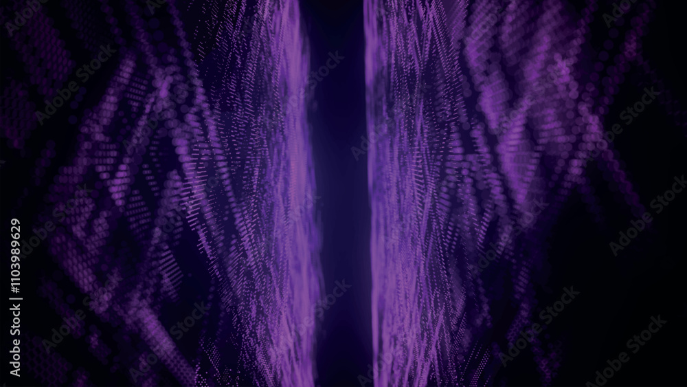 Poster abstract technology background. 3d composition of intersecting multicolored lines. information techn