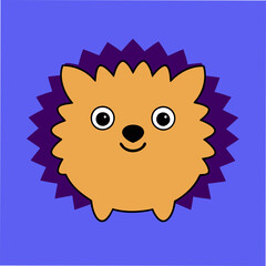 Simple Hedgehog Vector Design in Minimalist Artistic Style