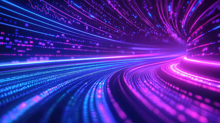Futuristic trading chart curves on a digital screen showcasing financial market trends