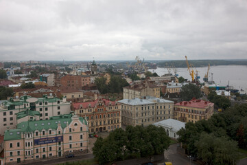 Obraz premium Russia Leningrad region Vyborg. View on a cloudy summer day