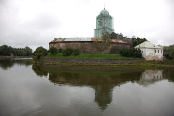 Fototapeta premium Russia Leningrad region Vyborg. View on a cloudy summer day