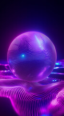 A sphere made of lines and light