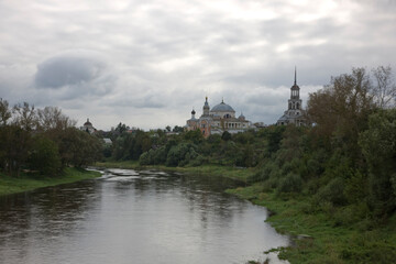 Fototapeta premium Russia Leningrad region Kronstadt view on a cloudy summer day