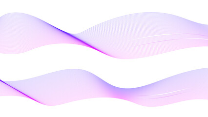 Abstract wavy lines and neon glow on a graient background, soundwave on a dark reflective surface, Modern multicolor wave of light is displayed on black background