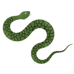 Naklejka premium Cartoon cute snake. Forest, wild animal. Children illustration. Kids style