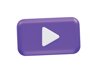 Media player icon vector 3d