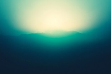 Serene Landscape Vistas Under a Misty Sky with Soft Hues and Gradients in Tranquil Blue and Green Tones at Dawn or Dusk Perfect for Relaxation and Reflection