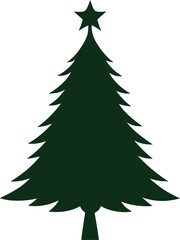 Christmas tree silhouette vector