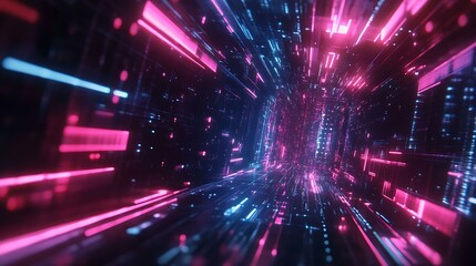 Abstract AI-inspired web with geometric lines and soft glow effects, perfect for virtual technology concepts