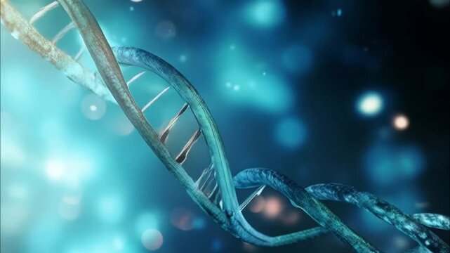 Genetic code DNA molecule structure on digital background