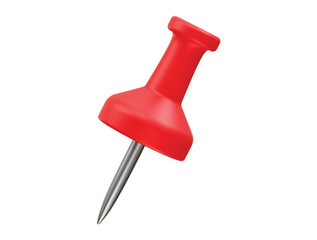 red push pin icon illustration 3d