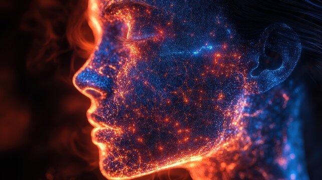 Artistic visualization of AI evolving through various stages of technology