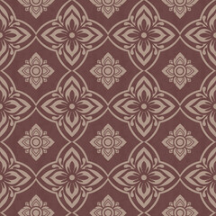 Fototapeta premium Damask refers to woven fabric with floral or geometric patterns created from a special weave that creates a distinctive pattern on the fabric. This weaving uses a technique of using multi-colored yarn