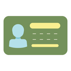 id card flat icon