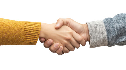 handshake between two person in casual clothes
