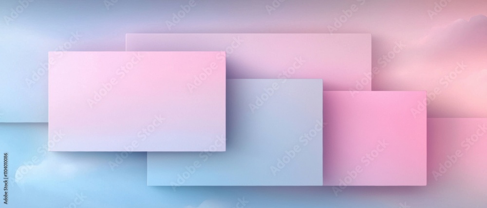 Poster n abstract background with a gradient effect. it has a light blue and pink color scheme, with the li