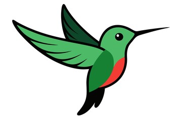 hummingbird flying on a white