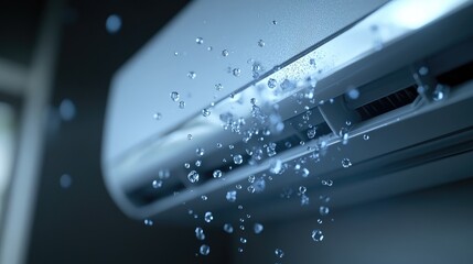 Air Conditioner Leaking Water Droplets Falling