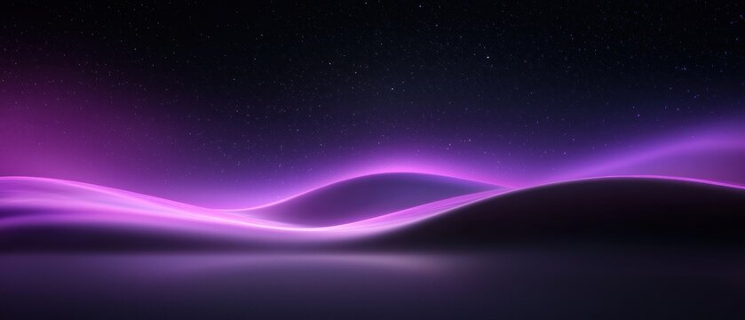 n abstract digital art piece with a dark background. The background is black with small white dots scattered across it, creating a starry night sky. - Powered by Adobe