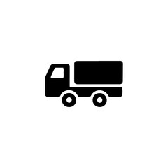 Fototapeta premium Simple Vector Icon of a cargo vehicle – Logo Design Illustration