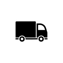 Simple Vector Icon of a cargo vehicle – Logo Design Illustration