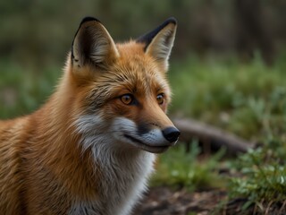 A curious fox in its habitat.