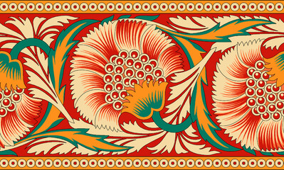 Ethnic Turkish Geometrical islamic seamless border vector Art Design