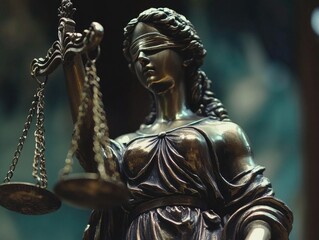 Justice Statue with Scales