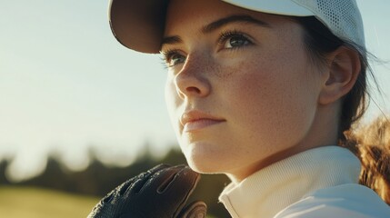 Serene Sports Photograph of a Female Golf Player