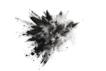 Energetic Chalk Explosion Effect: A Spectacular Colorful Burst Isolated on Transparent Background