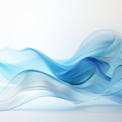Fototapeta premium A serene wave of translucent blue and white lines creates a calming background, perfect for design projects, websites, or presentations conveying tranquility or fluidity,