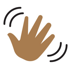 Obraz premium Wave Hand, Gestures of Human Hand Icon In Trendy Design Vector Eps