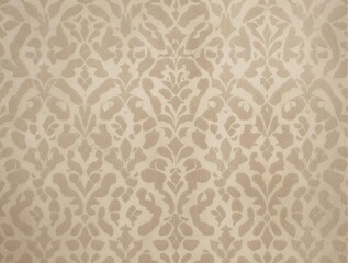 Vintage-Inspired Damask Wallpaper with Distressed Finish, classic pattern, vintage damask