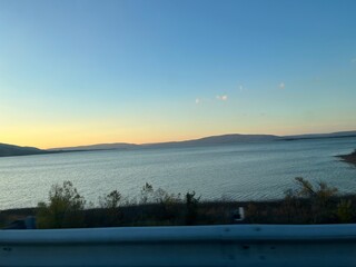 sunset in the mountains