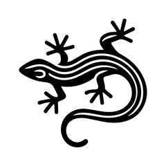 Simple Vector Icon of a Santa Marta Wood Lizard &ndash; Logo Design Illustration