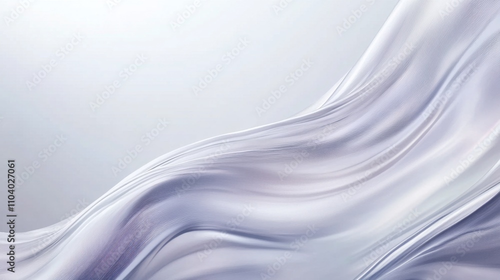 Poster a soft, flowing abstract design with gentle curves and a light color palette, creating a serene and 