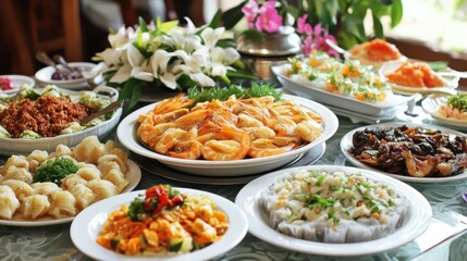 A table full of delicious food
