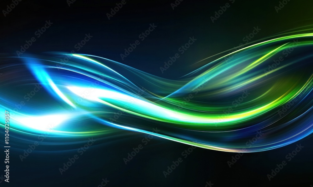 Wall mural abstract colorful wave background with dynamic light