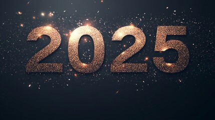 2025 New Year's Celebration - Sparkling Golden Design