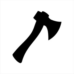 Black axe silhouette vector illustration design on white background.