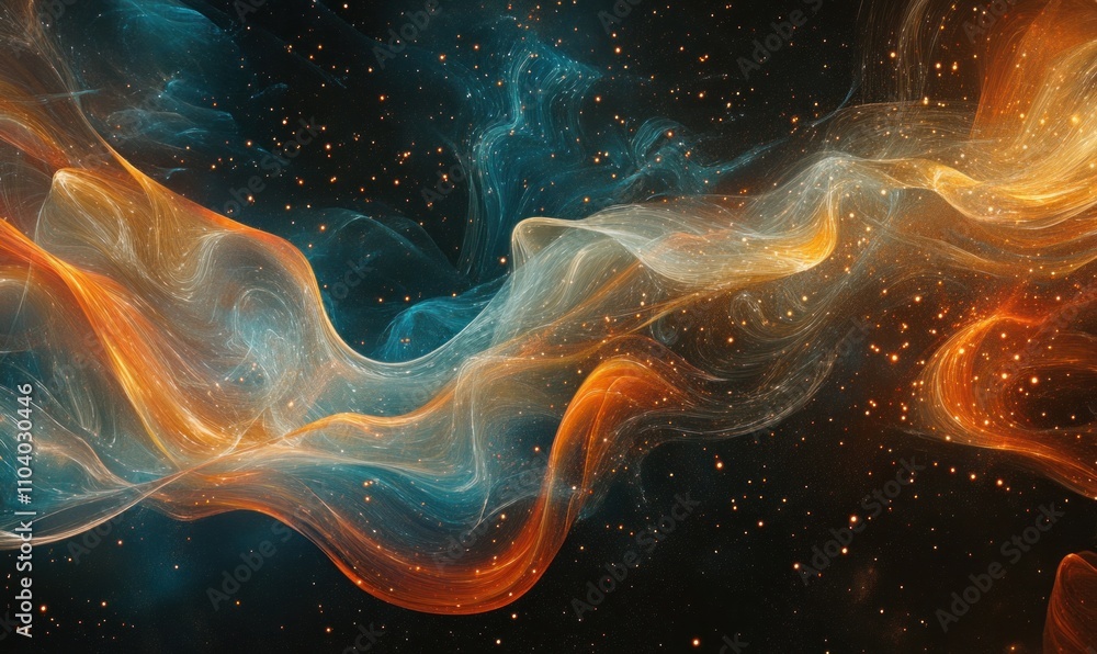 Canvas Prints cosmic energy waves in space