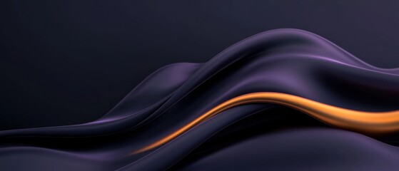 abstract digital art piece with a dark purple background. The background is made up of wavy lines that create a wave-like pattern.