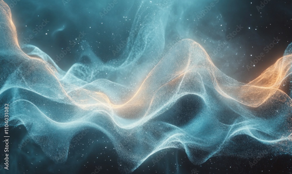 Canvas Prints abstract waves of light and energy in motion