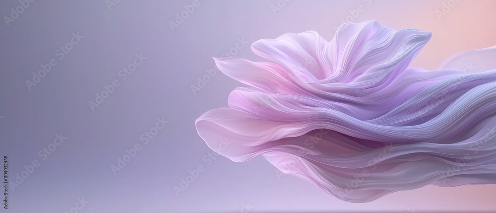 Poster abstract digital art piece that appears to be made up of multiple layers of different shades of pink