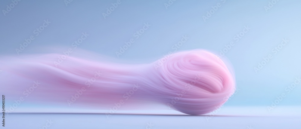 Poster abstract digital art piece with a light blue background. in the center of the image, there is a pink