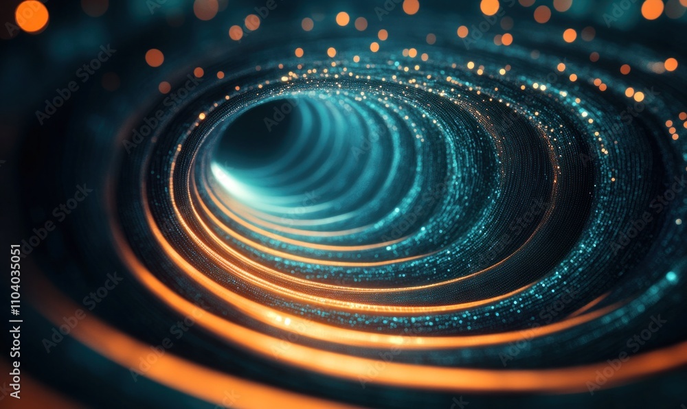 Canvas Prints futuristic vortex with glowing particles