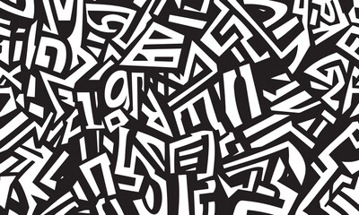 abstract black and white geometric isolated vector  pattern background with bold shapes