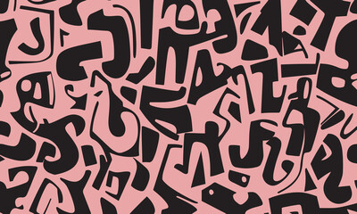 seamless peach and black geometric pattern background for digital use and stylish creations 