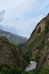 Naklejka premium landscape in the mountains