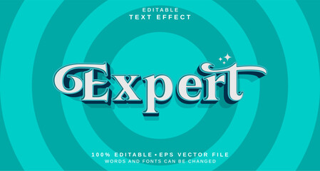 Editable text style effect - Expert text style theme.